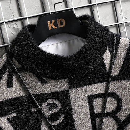 Men Knitted Sweater Stripe Pullovers Printing Round Neck Sweater 2024 Autumn/Winter Designer Quality Casual Men Clothing Jumper - ZOOMNSTORE
