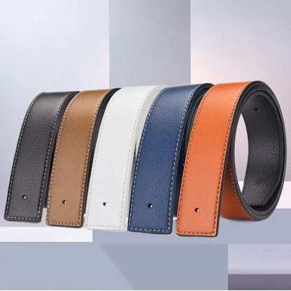 Luxury No-Buckle Mens Belt - High-Quality PU Leather Strap 38cm - ZOOMNSTORE