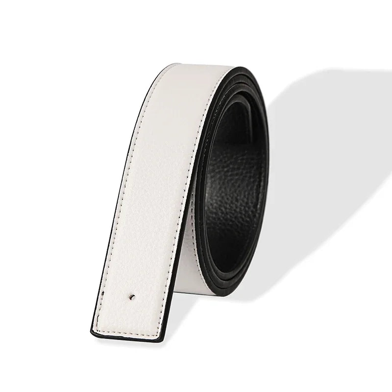 Luxury No-Buckle Mens Belt - High-Quality PU Leather Strap 38cm - ZOOMNSTORE