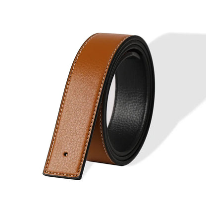 Luxury No-Buckle Mens Belt - High-Quality PU Leather Strap 38cm - ZOOMNSTORE