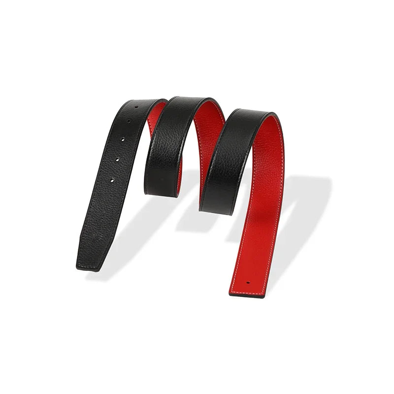 Luxury No-Buckle Mens Belt - High-Quality PU Leather Strap 38cm - ZOOMNSTORE