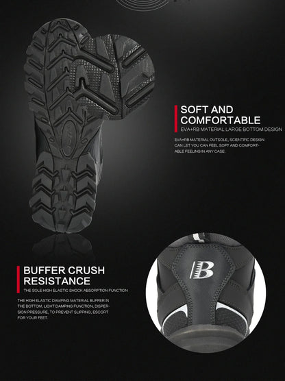 Men Leather Boots – Lace-Up Ankle Boots With Durable Rubber Outsole & Short Plush Lining - ZOOMNSTORE