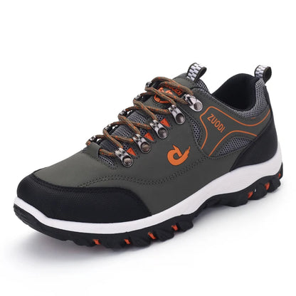 Lightweight Leather Sneakers - All-Season Casual Walking Shoes - ZOOMNSTORE
