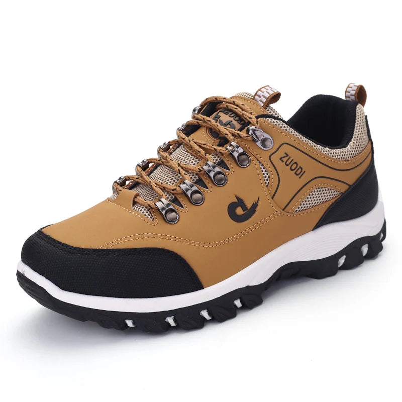 Lightweight Leather Sneakers - All-Season Casual Walking Shoes - ZOOMNSTORE