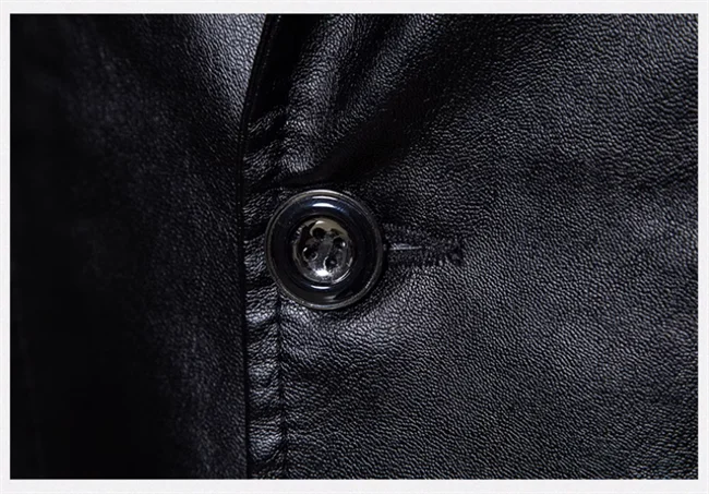 Mens Casual Leather Jacket - 2024 Fashion Slim Fit Coat 5XL BlackKahki - ZOOMNSTORE