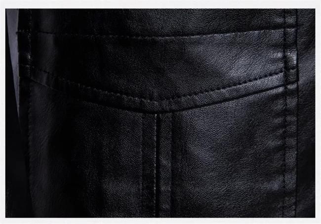 Mens Casual Leather Jacket - 2024 Fashion Slim Fit Coat 5XL BlackKahki - ZOOMNSTORE