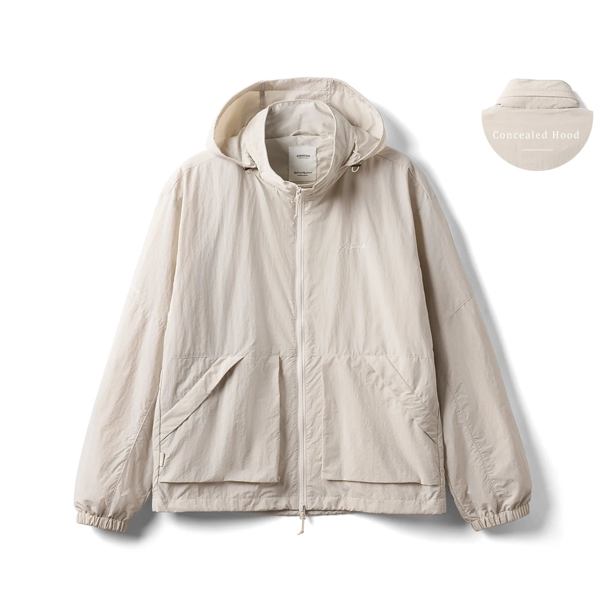 Mens Lightweight Oversize Hooded Jacket - Thin Outdoor Wrinkle-Resistant Fabric - ZOOMNSTORE