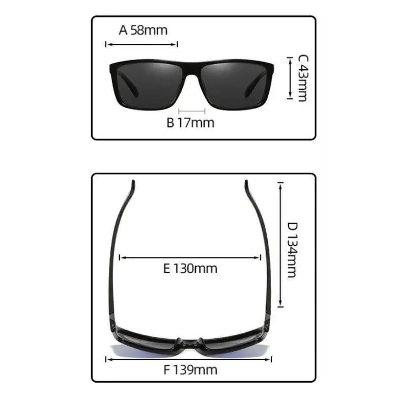 Men Myopia Glasses Square Frame - Prescription Sunglasses With UV Protection - ZOOMNSTORE