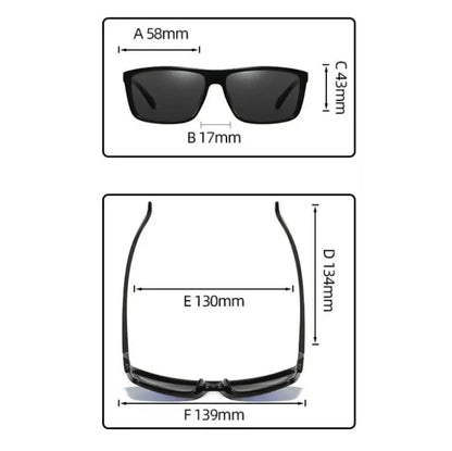Men Myopia Glasses Square Frame - Prescription Sunglasses With UV Protection - ZOOMNSTORE