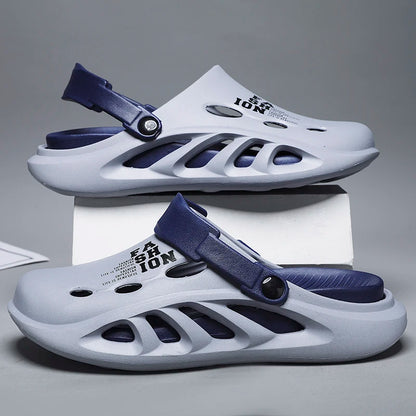 Men Outdoor Sandals - Comfortable Slip-On Beach Slippers with Thick Soft Sole - ZOOMNSTORE