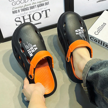 Men Outdoor Sandals - Comfortable Slip-On Beach Slippers with Thick Soft Sole - ZOOMNSTORE