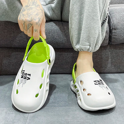 Men Outdoor Sandals - Comfortable Slip-On Beach Slippers with Thick Soft Sole - ZOOMNSTORE