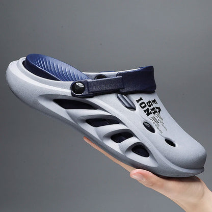 Men Outdoor Sandals - Comfortable Slip-On Beach Slippers with Thick Soft Sole - ZOOMNSTORE