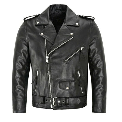 Mens Slim Fit PU Leather Motorcycle Jacket - Fashionable Leather Coat - ZOOMNSTORE