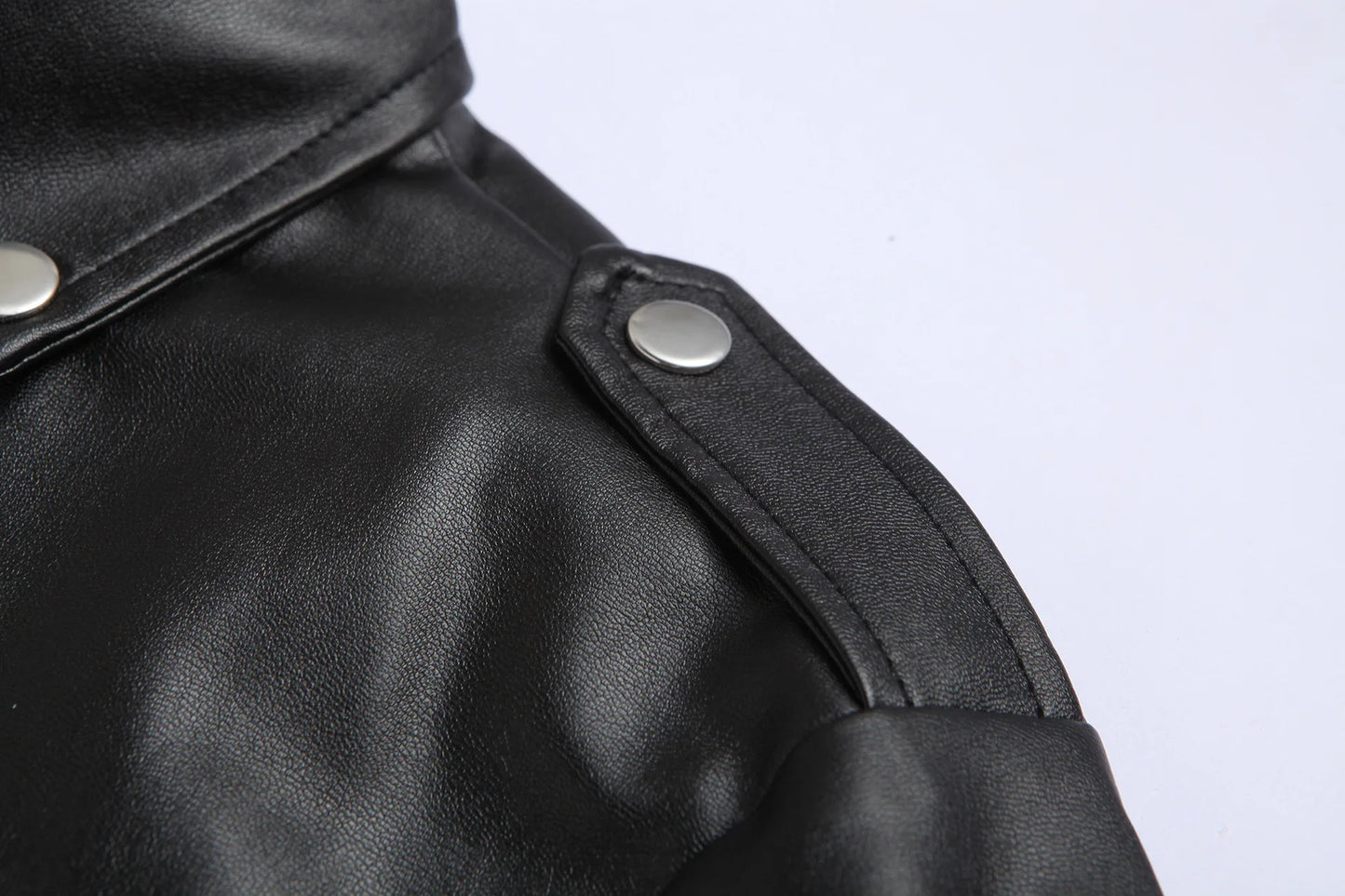 Mens Slim Fit PU Leather Motorcycle Jacket - Fashionable Leather Coat - ZOOMNSTORE