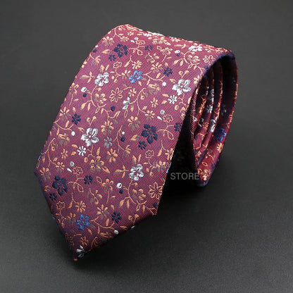 Mens Paisley Necktie - Grey Brown Green Wedding  Business Tie - ZOOMNSTORE