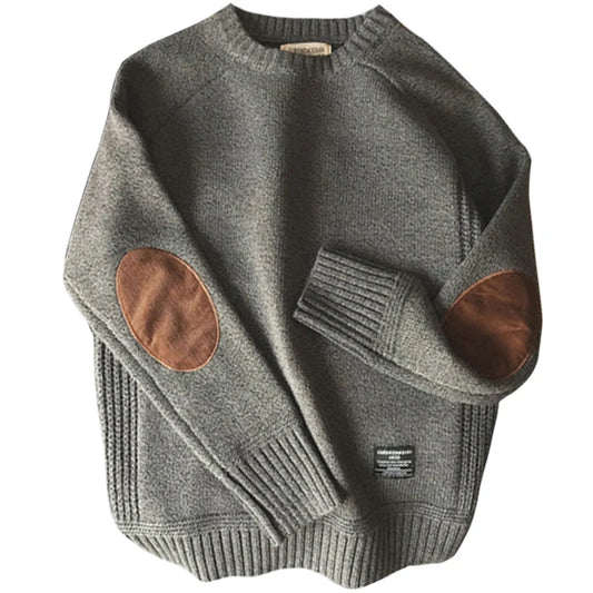 2025 New Men Pullover Sweater Autumn Fashion Casual Loose Thick O Neck Wool Knitted Oversize Harajuku Streetwear Knitwear M-5Xl - ZOOMNSTORE