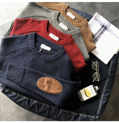 2025 New Men Pullover Sweater Autumn Fashion Casual Loose Thick O Neck Wool Knitted Oversize Harajuku Streetwear Knitwear M-5Xl - ZOOMNSTORE