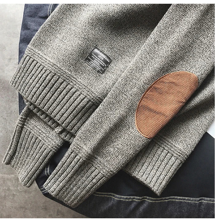 2025 New Men Pullover Sweater Autumn Fashion Casual Loose Thick O Neck Wool Knitted Oversize Harajuku Streetwear Knitwear M-5Xl - ZOOMNSTORE