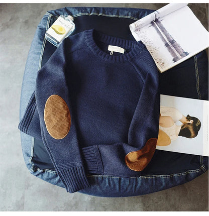 2025 New Men Pullover Sweater Autumn Fashion Casual Loose Thick O Neck Wool Knitted Oversize Harajuku Streetwear Knitwear M-5Xl - ZOOMNSTORE