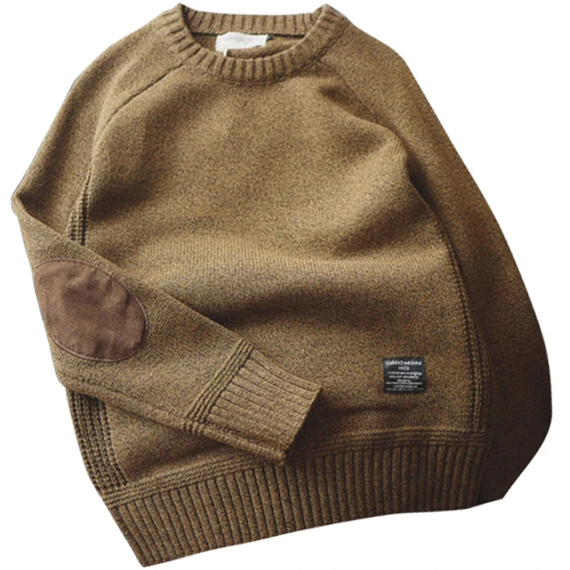 2025 New Men Pullover Sweater Autumn Fashion Casual Loose Thick O Neck Wool Knitted Oversize Harajuku Streetwear Knitwear M-5Xl - ZOOMNSTORE