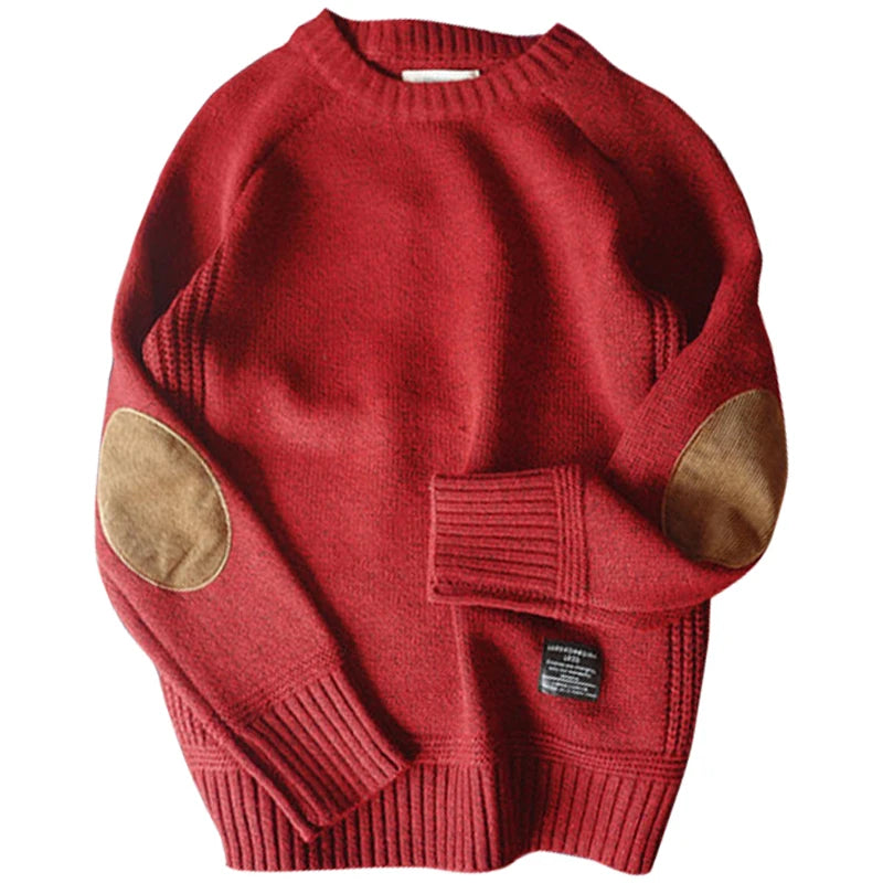 2025 New Men Pullover Sweater Autumn Fashion Casual Loose Thick O Neck Wool Knitted Oversize Harajuku Streetwear Knitwear M-5Xl - ZOOMNSTORE