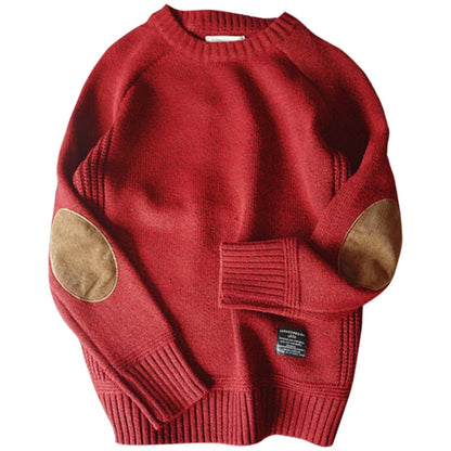 2025 New Men Pullover Sweater Autumn Fashion Casual Loose Thick O Neck Wool Knitted Oversize Harajuku Streetwear Knitwear M-5Xl - ZOOMNSTORE