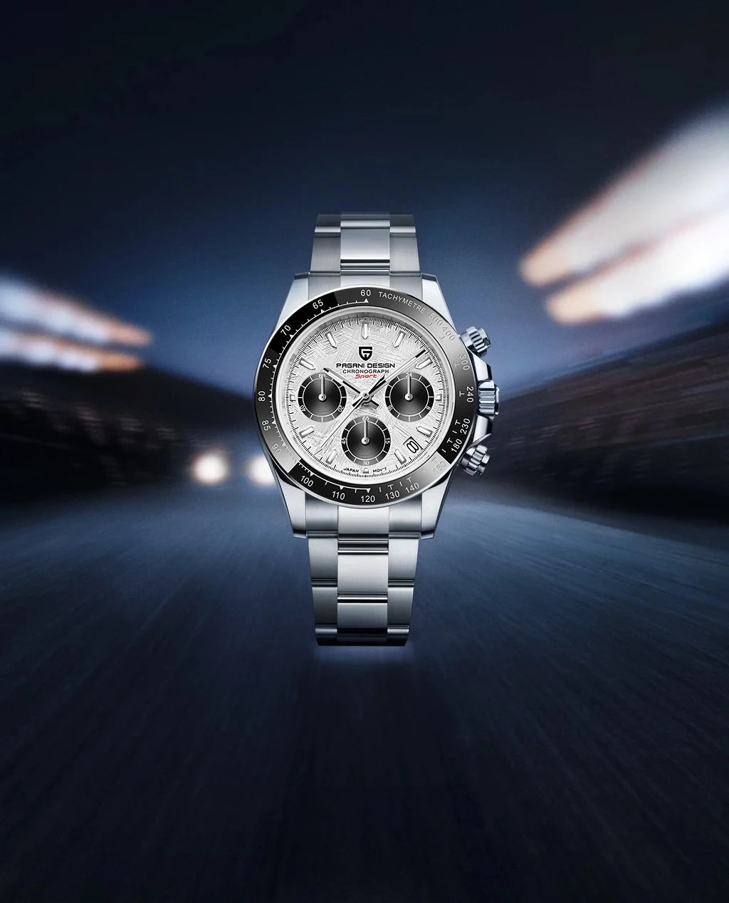 Men Quartz Wristwatch - PAGANI DESIGN PD-1644 Meteorite Dial Dress Watch | Sapphire Glass, Chronograph - ZOOMNSTORE
