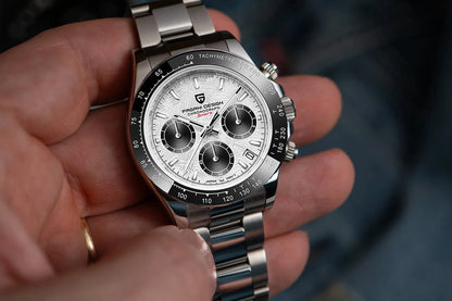 Men Quartz Wristwatch - PAGANI DESIGN PD-1644 Meteorite Dial Dress Watch | Sapphire Glass, Chronograph - ZOOMNSTORE