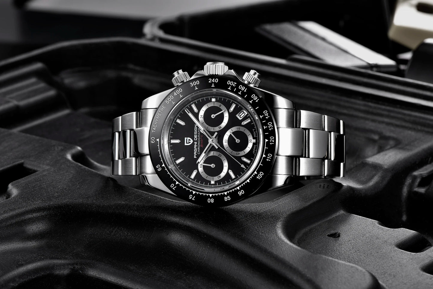 Men Quartz Wristwatch - PAGANI DESIGN PD-1644 Meteorite Dial Dress Watch | Sapphire Glass, Chronograph - ZOOMNSTORE