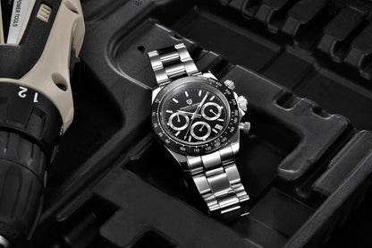 Men Quartz Wristwatch - PAGANI DESIGN PD-1644 Meteorite Dial Dress Watch | Sapphire Glass, Chronograph - ZOOMNSTORE