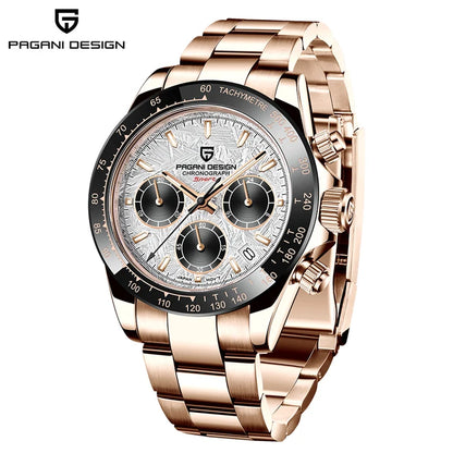 Men Quartz Wristwatch - PAGANI DESIGN PD-1644 Meteorite Dial Dress Watch | Sapphire Glass, Chronograph - ZOOMNSTORE