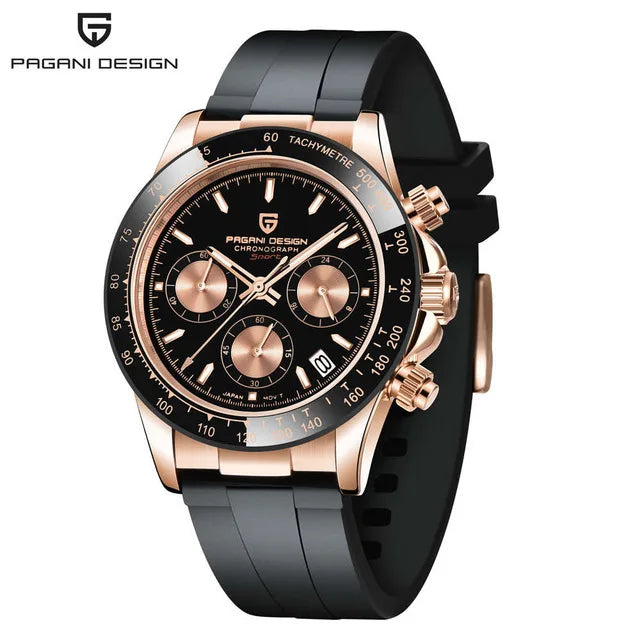 Men Quartz Wristwatch - PAGANI DESIGN PD-1644 Meteorite Dial Dress Watch | Sapphire Glass, Chronograph - ZOOMNSTORE