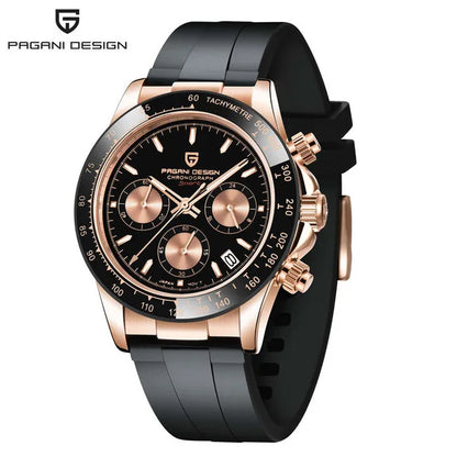 Men Quartz Wristwatch - PAGANI DESIGN PD-1644 Meteorite Dial Dress Watch | Sapphire Glass, Chronograph - ZOOMNSTORE
