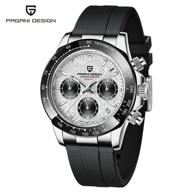 Men Quartz Wristwatch - PAGANI DESIGN PD-1644 Meteorite Dial Dress Watch | Sapphire Glass, Chronograph - ZOOMNSTORE