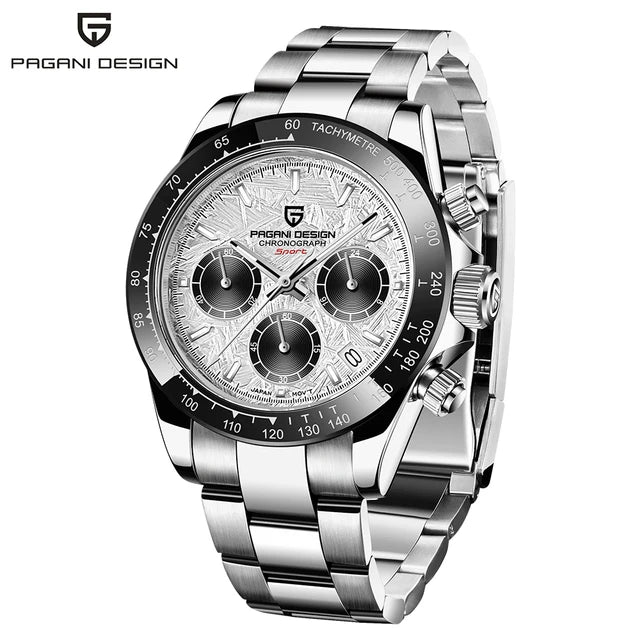 Men Quartz Wristwatch - PAGANI DESIGN PD-1644 Meteorite Dial Dress Watch | Sapphire Glass, Chronograph - ZOOMNSTORE