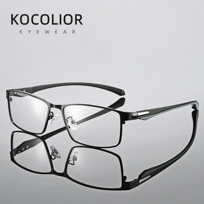 Men Reading Glasses - Titanium Frame Blue Light Glasses with Anti-Reflective Coating - ZOOMNSTORE