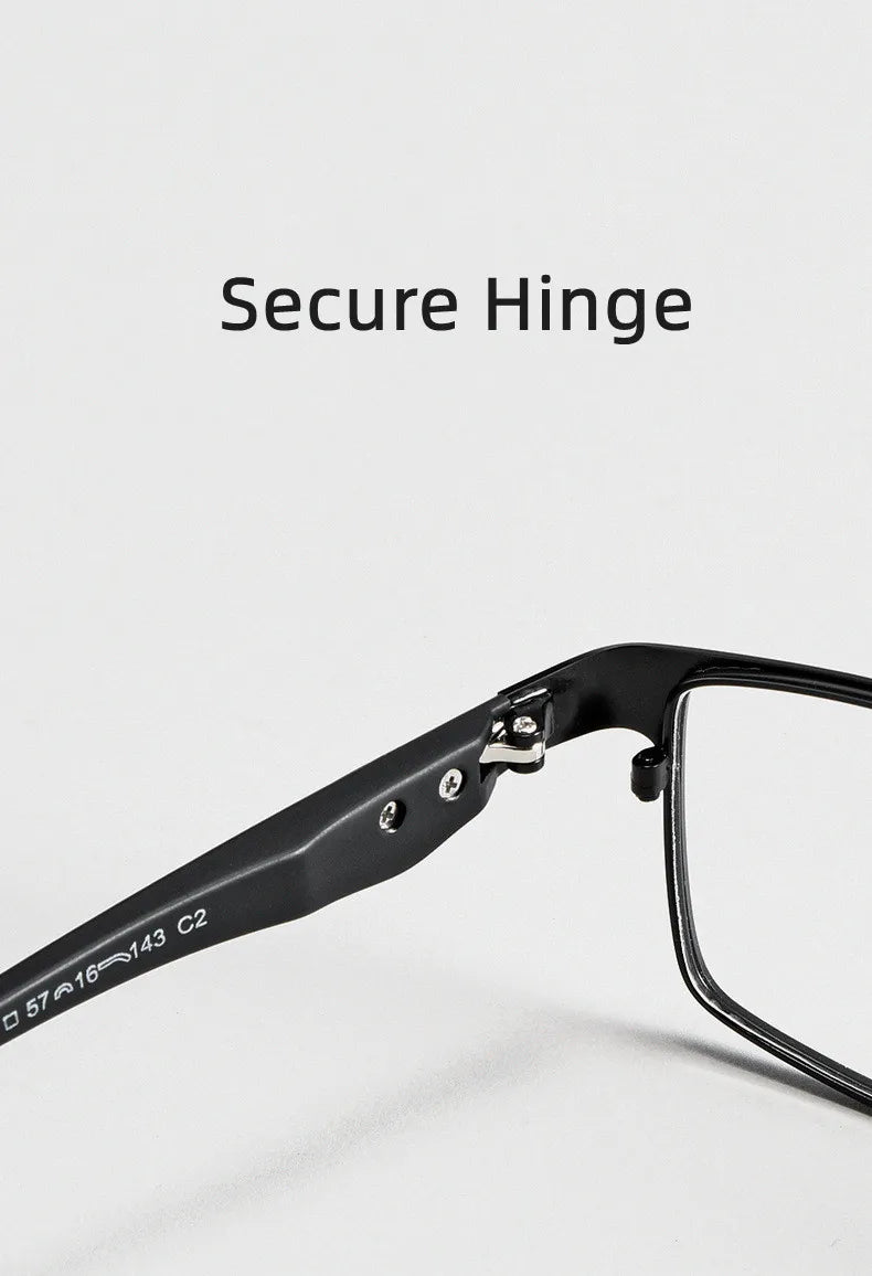 Men Reading Glasses - Titanium Frame Blue Light Glasses with Anti-Reflective Coating - ZOOMNSTORE