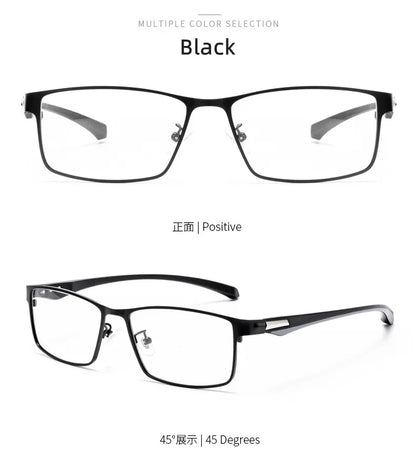 Men Reading Glasses - Titanium Frame Blue Light Glasses with Anti-Reflective Coating - ZOOMNSTORE