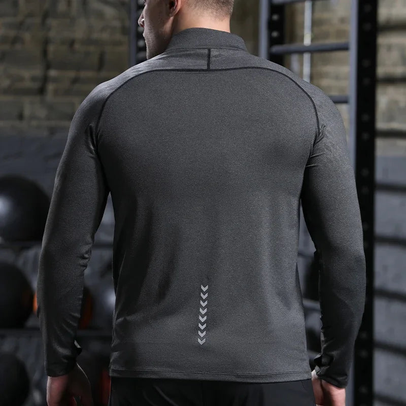 Mens Running Shirt - Quick Dry Sports Top for Gym and Workout - ZOOMNSTORE