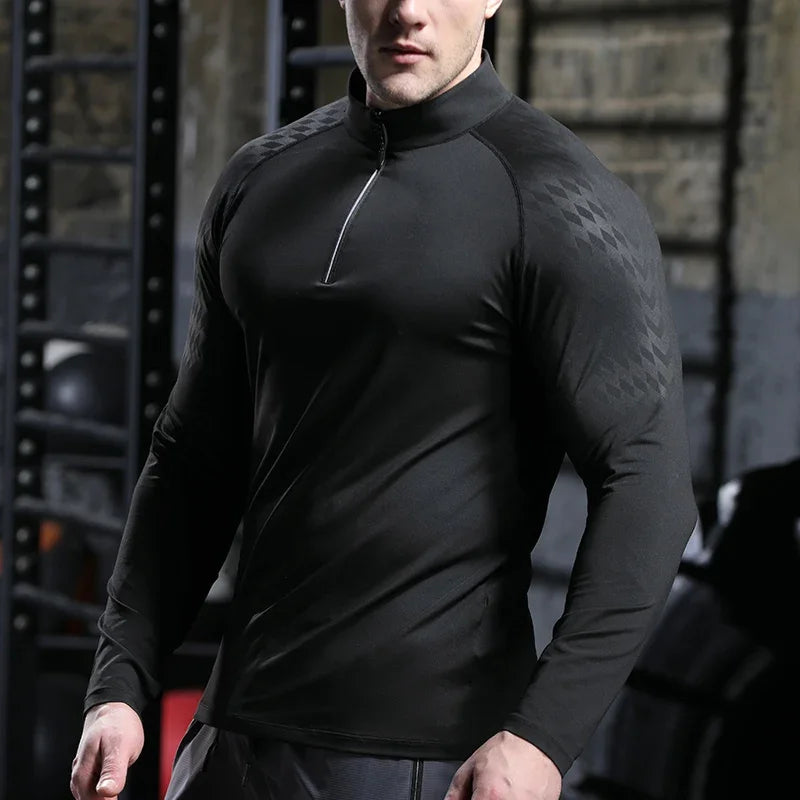 Mens Running Shirt - Quick Dry Sports Top for Gym and Workout - ZOOMNSTORE
