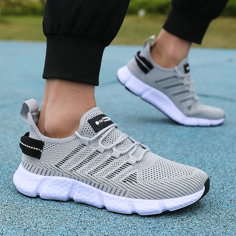 Mens Breathable Mesh Running Shoes - Comfortable Casual Outdoor Footwear - ZOOMNSTORE