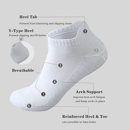 Men Running Socks – Breathable Thin Athletic Sports Socks for Basketball, Cycling & Hiking - ZOOMNSTORE