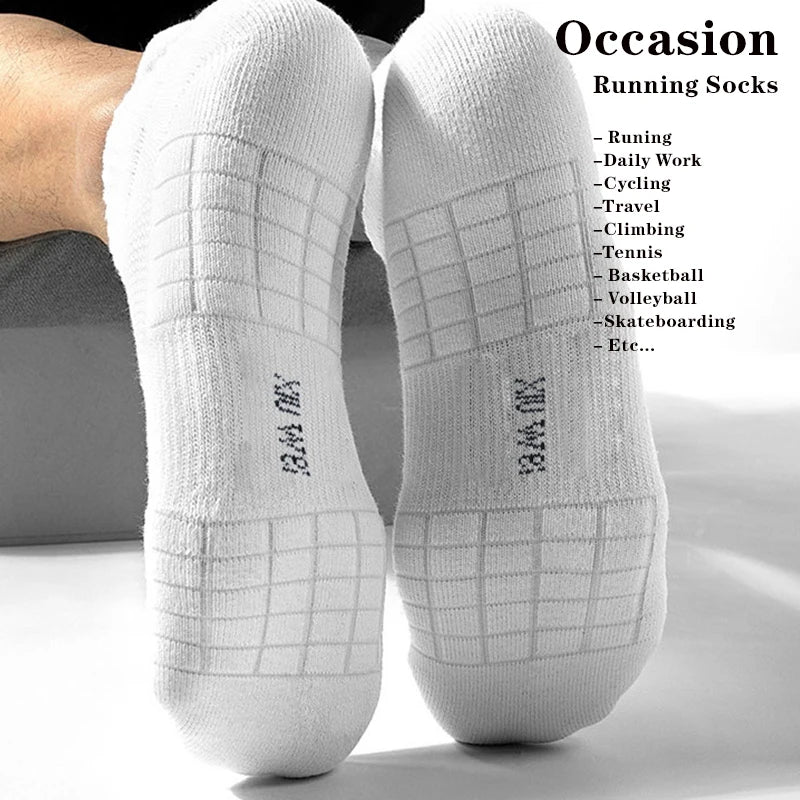 Men Running Socks – Breathable Thin Athletic Sports Socks for Basketball, Cycling & Hiking - ZOOMNSTORE