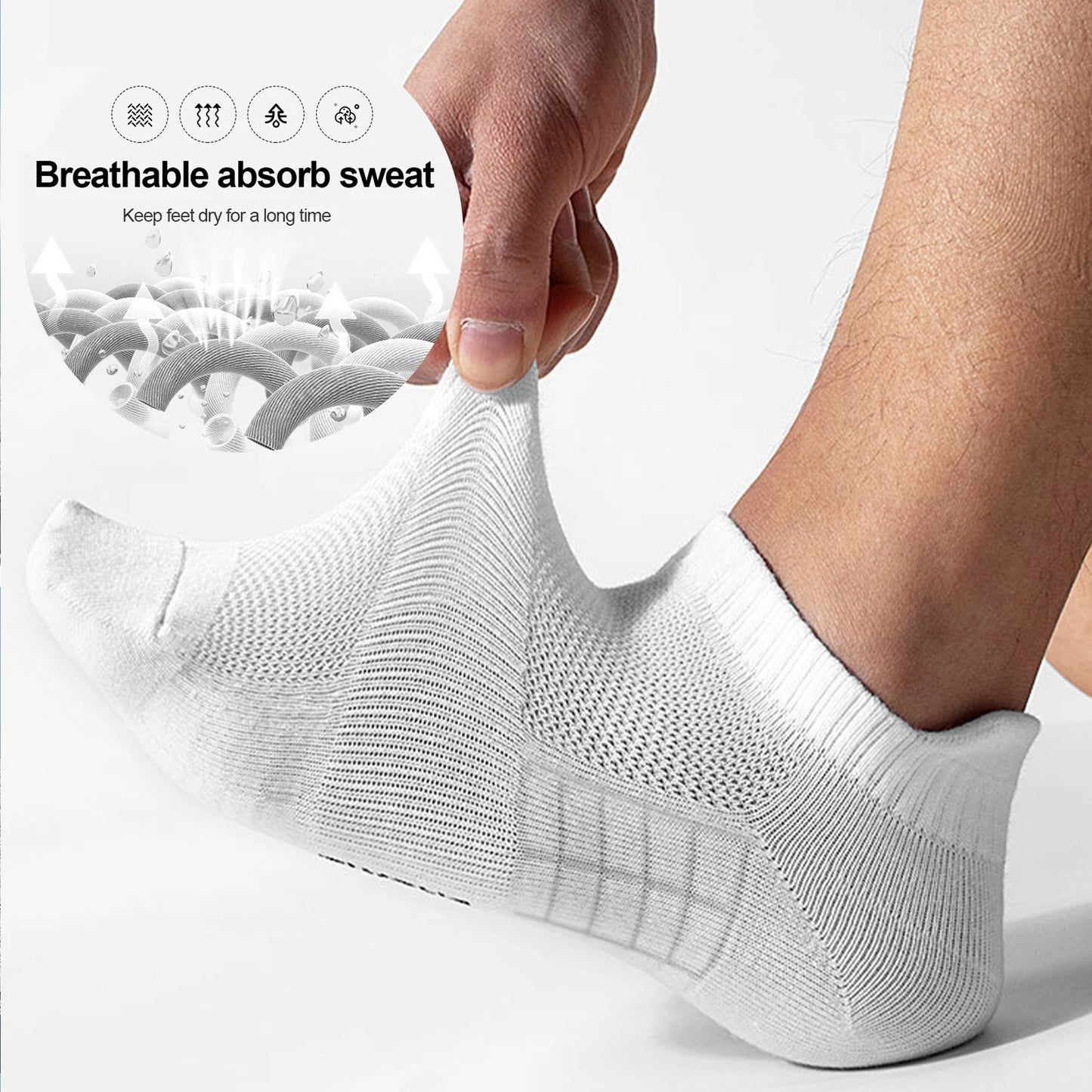 Men Running Socks – Breathable Thin Athletic Sports Socks for Basketball, Cycling & Hiking - ZOOMNSTORE