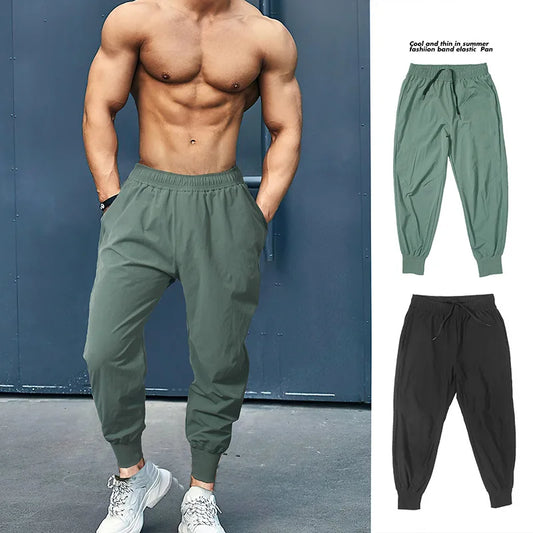 Mens Summer Running Pants - Elastic Jogging Sweatpants for Gym  Outdoor Fitness - ZOOMNSTORE