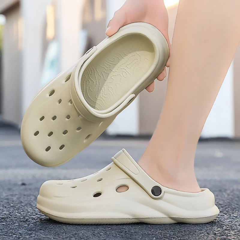 Men Sandals Casual Lightweight EVA Slip-On Clogs | Breathable Summer Beach Shoes - ZOOMNSTORE