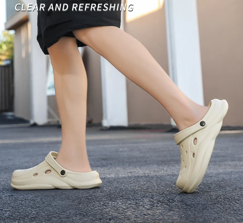 Men Sandals Casual Lightweight EVA Slip-On Clogs | Breathable Summer Beach Shoes - ZOOMNSTORE