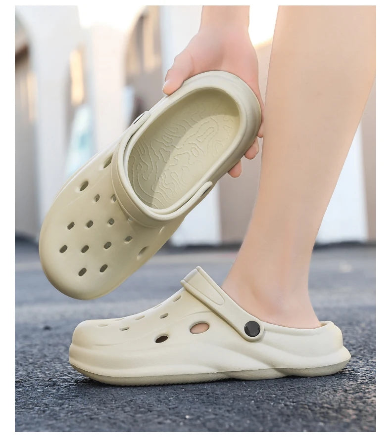 Men Sandals Casual Lightweight EVA Slip-On Clogs | Breathable Summer Beach Shoes - ZOOMNSTORE