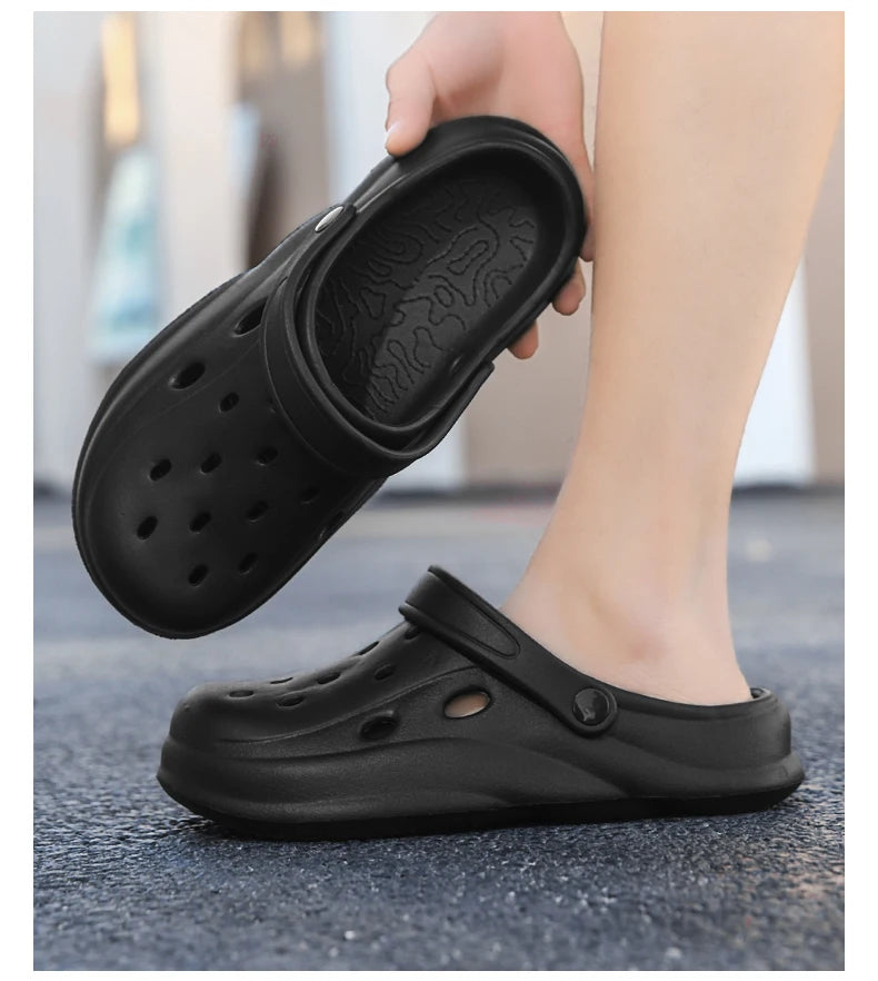 Men Sandals Casual Lightweight EVA Slip-On Clogs | Breathable Summer Beach Shoes - ZOOMNSTORE